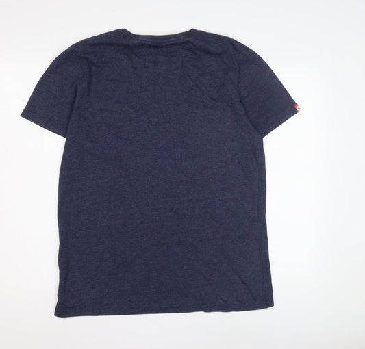 Superdry Men's Blue XL T-Shirt, Graphic Print, Cotton