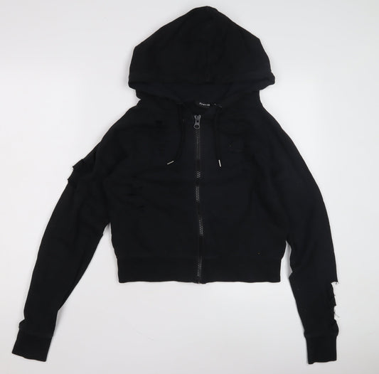 Firetrap Women's Black Full Zip Hoodie Size 8