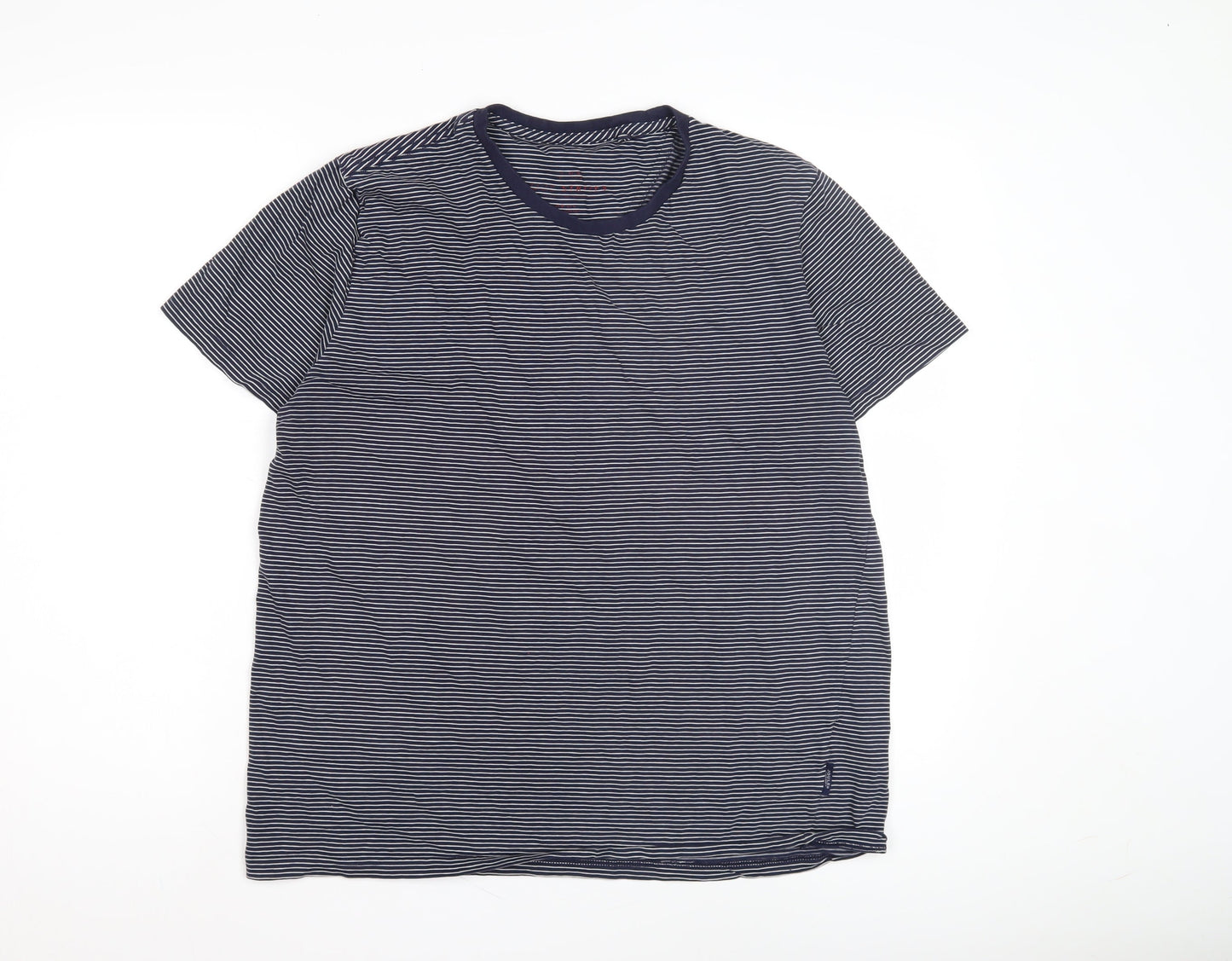 Joules Women's Blue Striped Crew Neck T-Shirt L