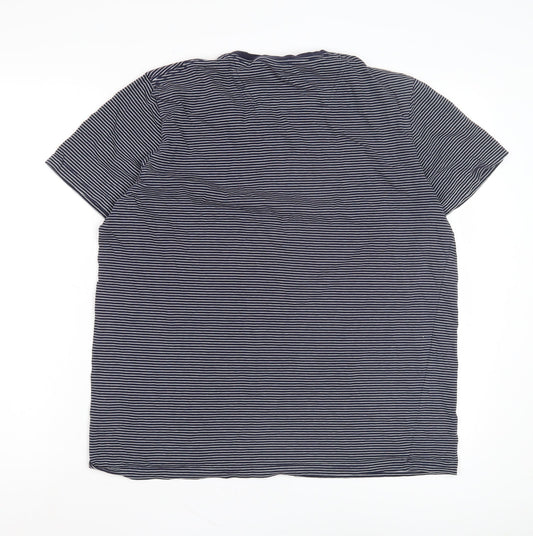 Joules Women's Blue Striped Crew Neck T-Shirt L