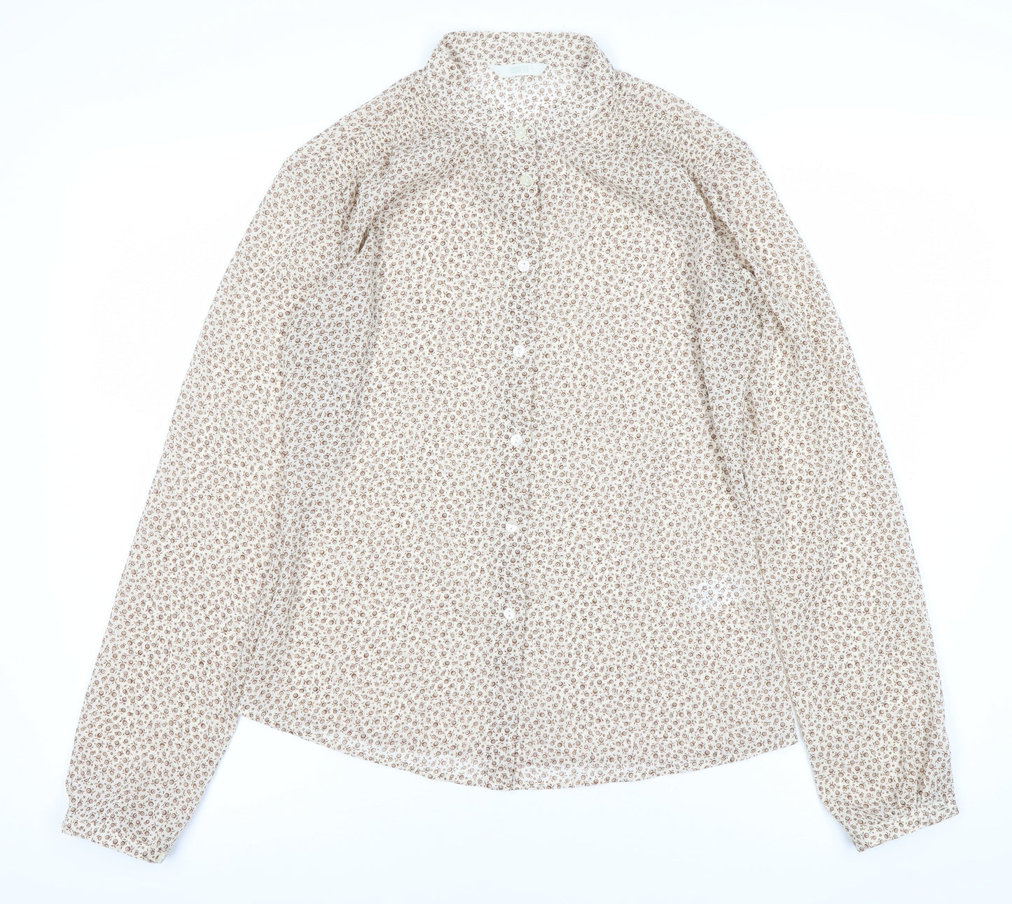 Marks and Spencer Women's Brown Button-Up Shirt UK 10