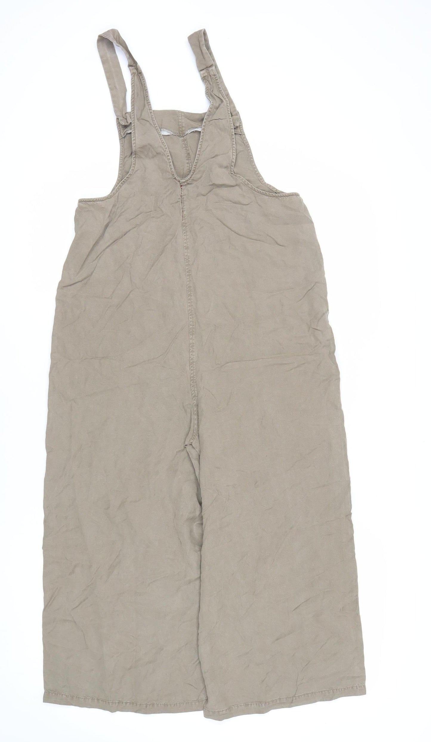 Pull & Bear Women's Brown Dungaree, Size 4, Casual Style