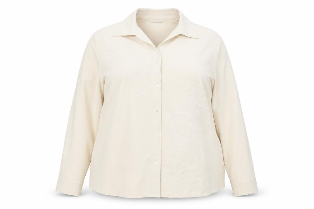 Womens UK Size 20 Eastex Beige Polyester Button-Up