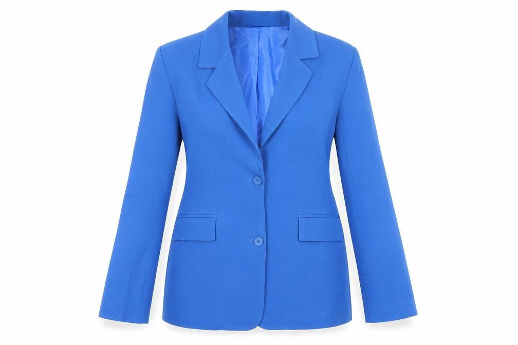 PrettyLittleThing Women's Blue Blazer UK 8