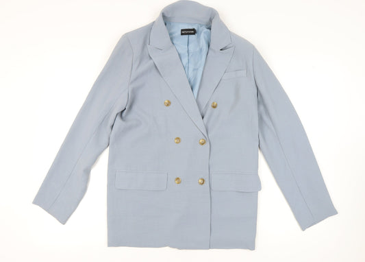 PrettyLittleThing Women’s Blue Long Blazer - Size UK 6