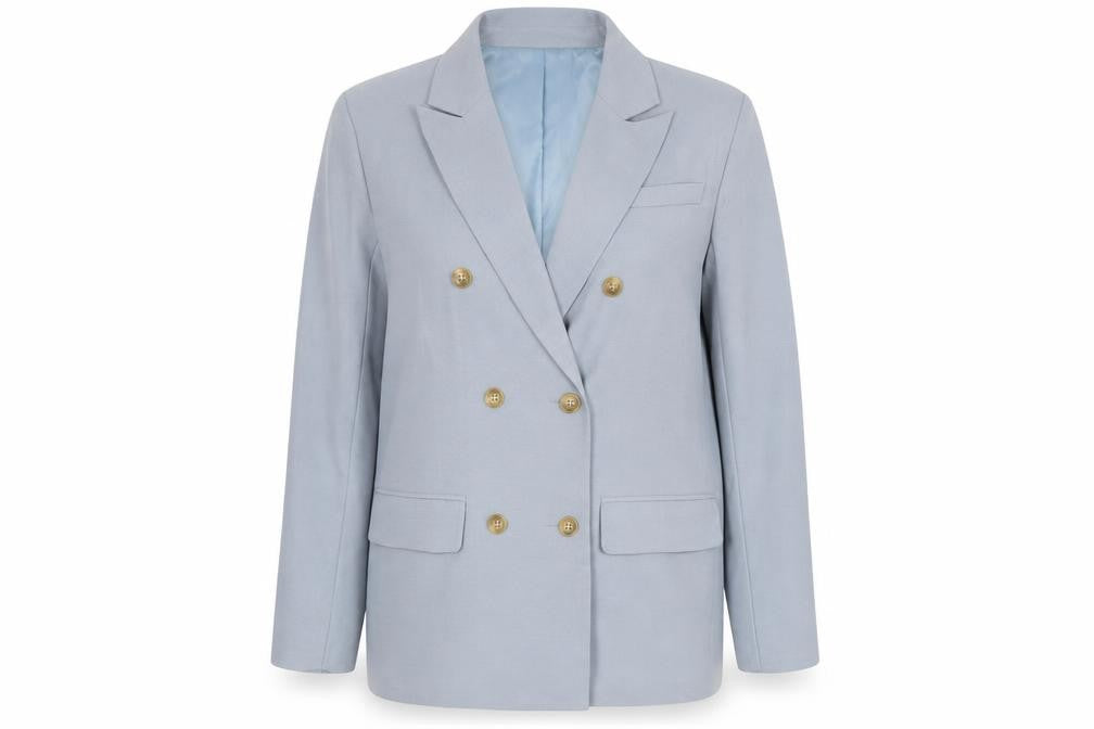 PrettyLittleThing Women’s Blue Long Blazer - Size UK 6