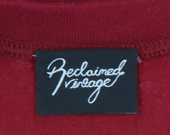 Reclaimed Vintage Unisex Red Sweatshirt S Pullover Knit