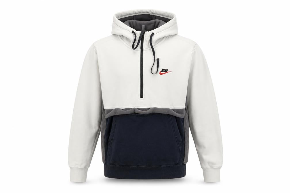 Mens UK S  Nike Multicoloured 1/2 Zip Hoodie