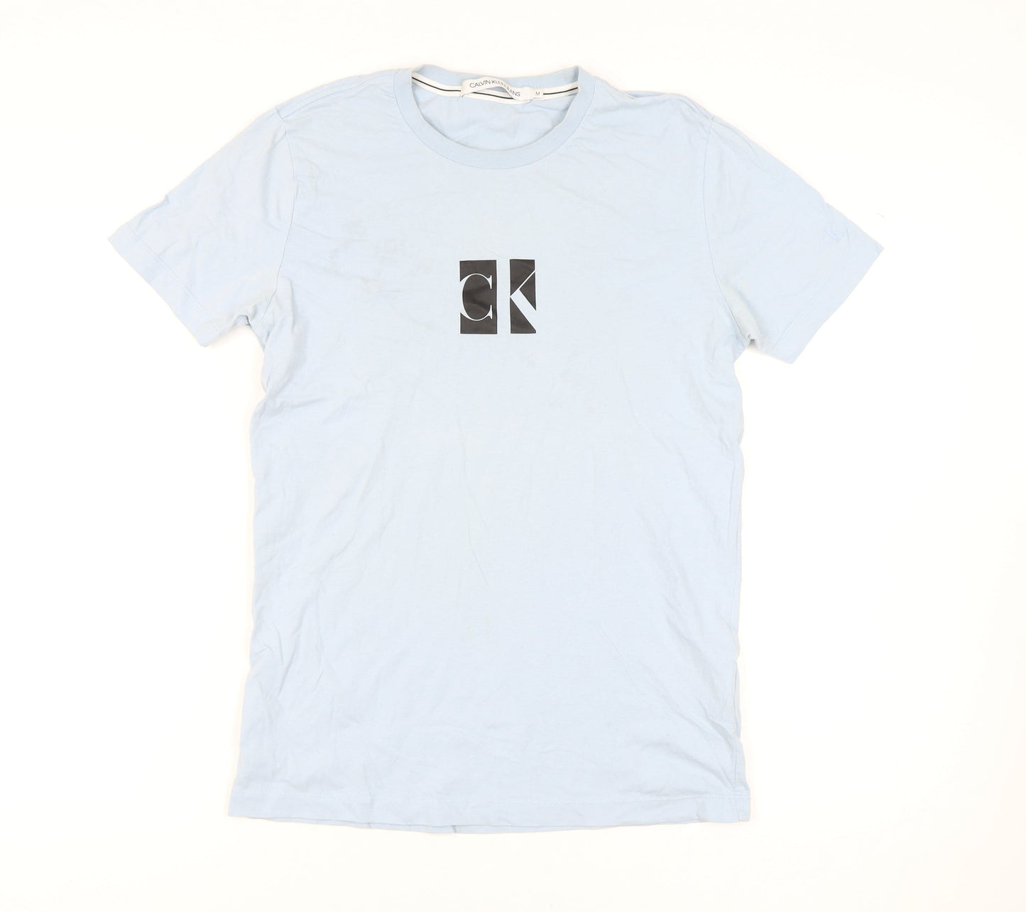 Calvin Klein Jeans Men's Blue Medium Logo T-Shirt