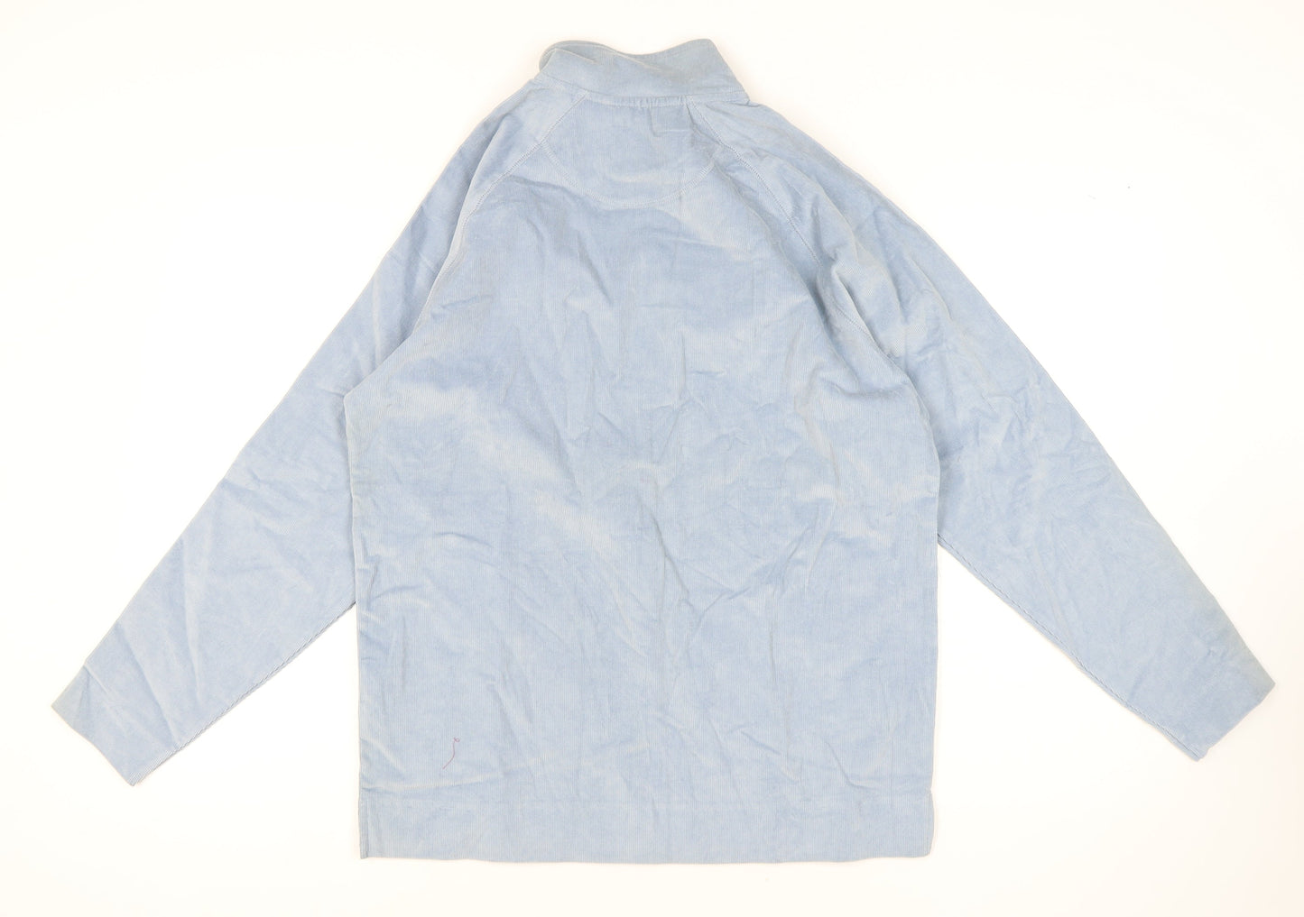 Cotton Traders Men's Blue Corduroy Pullover Sweatshirt (M)