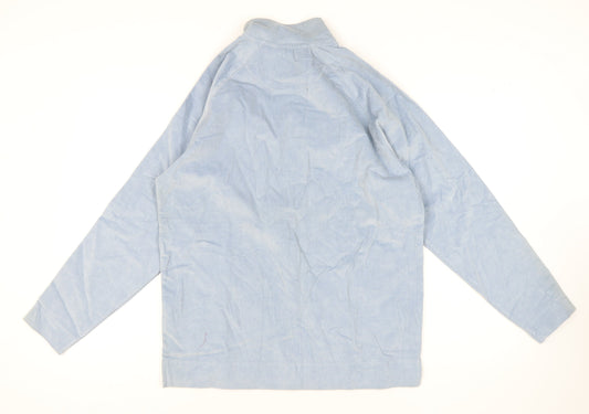Cotton Traders Men's Blue Corduroy Pullover Sweatshirt (M)