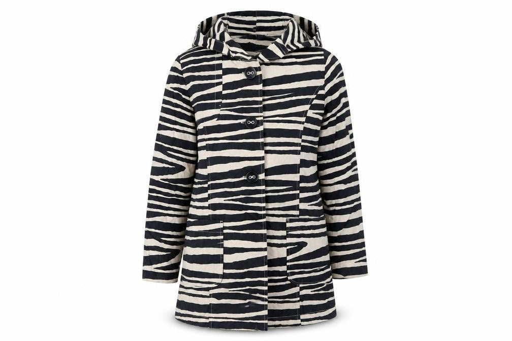 Next Girls Black Animal Print Cotton Coat 9-10 Years