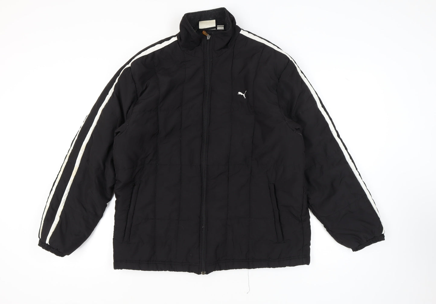 Puma Men's Black Puffer Jacket, Large, Casual Style