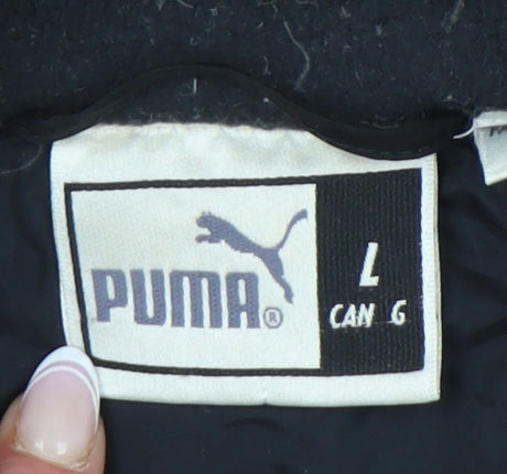 Puma Men's Black Puffer Jacket, Large, Casual Style