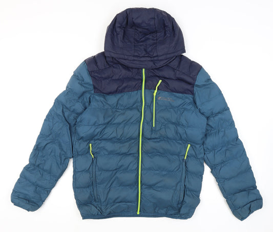 Mountain Warehouse Men's Blue Hooded Puffer Jacket M