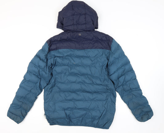 Mountain Warehouse Men's Blue Hooded Puffer Jacket M