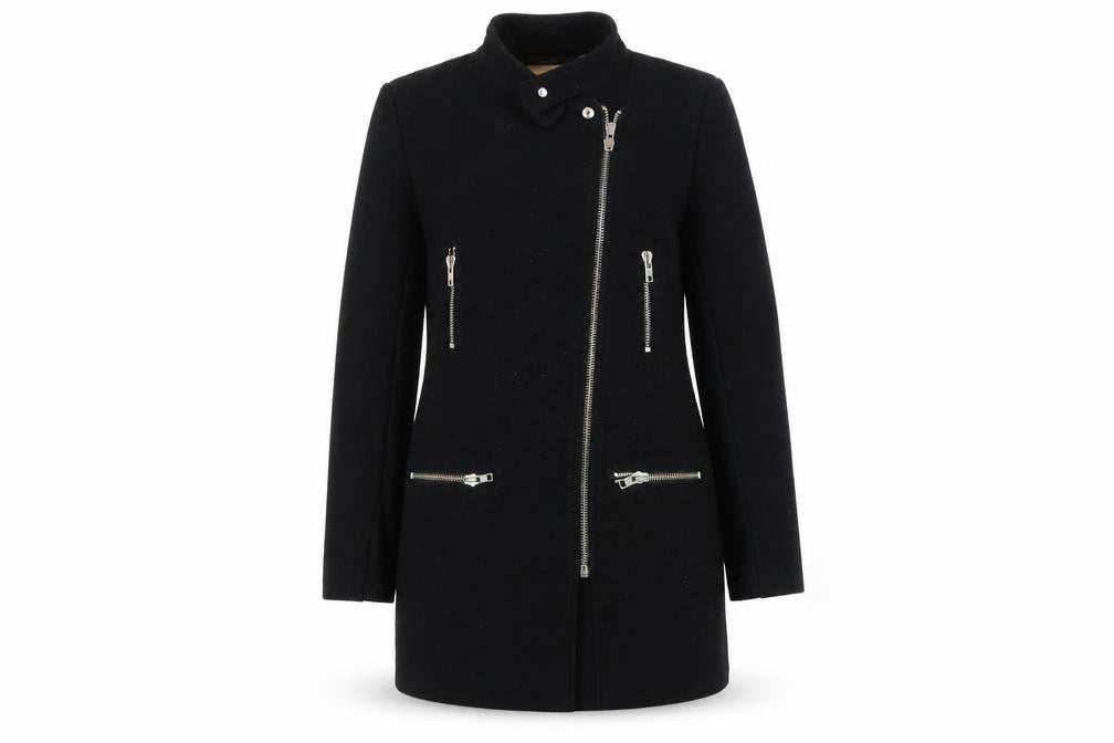 Front view of Missguided Women's Black Biker Jacket, size 10