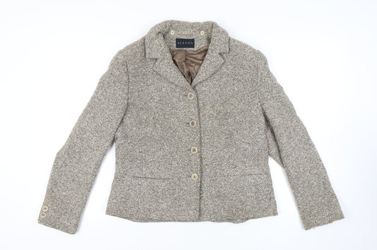 Alexon Women's Beige Blazer, Size 14, Classic Tweed