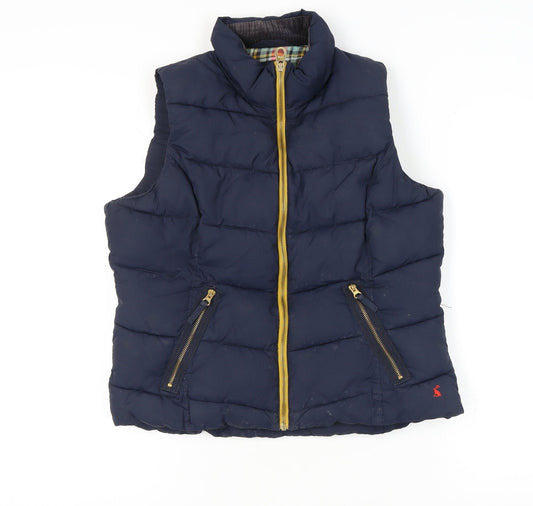 Joules Women's Blue Puffer Waistcoat Size 14
