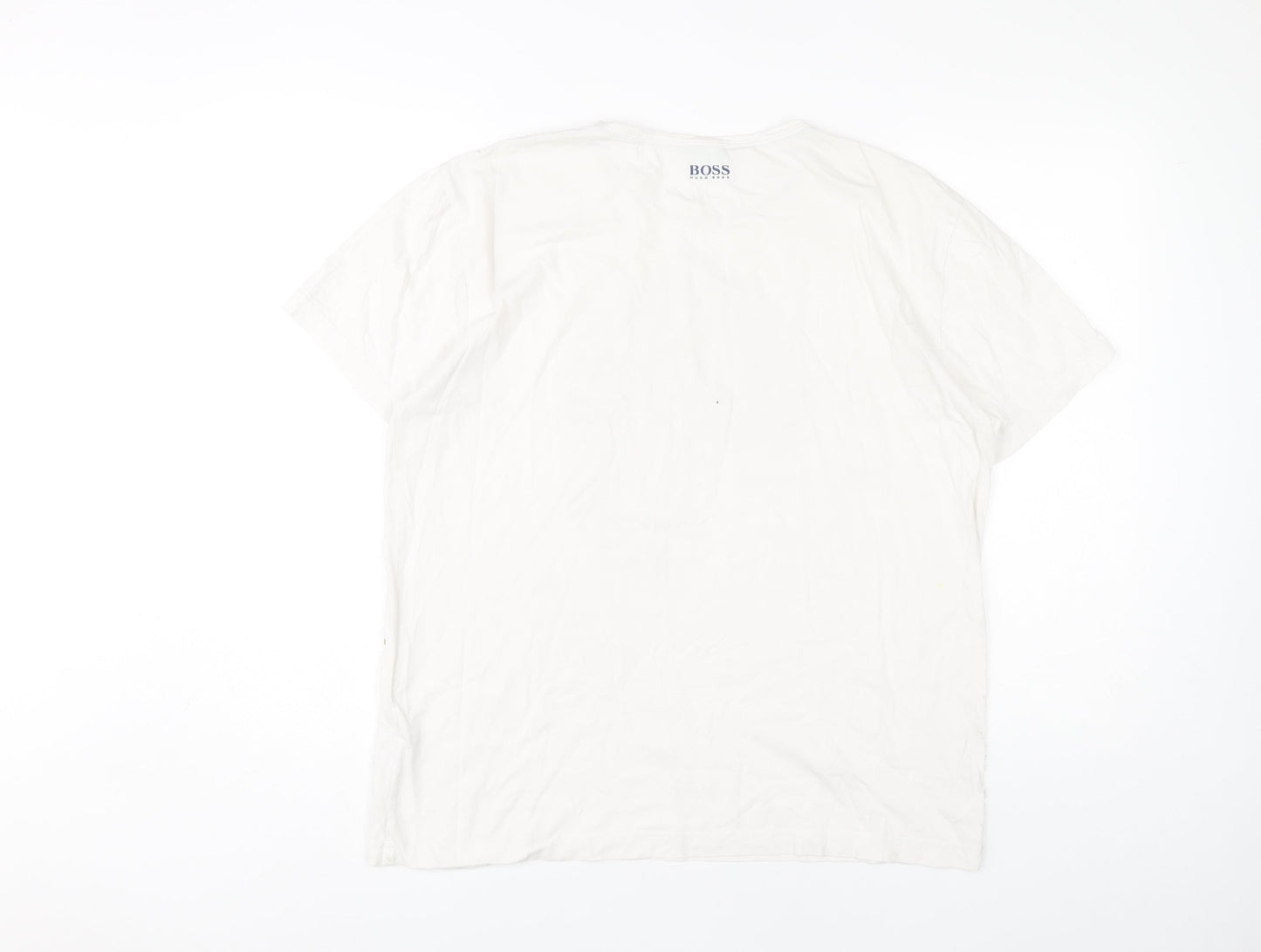Hugo Boss Men's White L Graphic Print T-Shirt