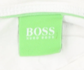 Hugo Boss Men's White L Graphic Print T-Shirt