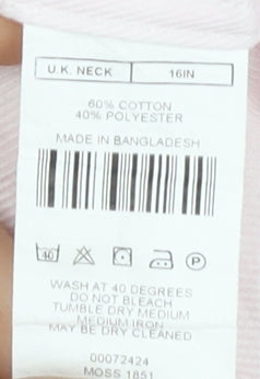 Moss 1851 Men's Pink Formal Dress Shirt Size 16
