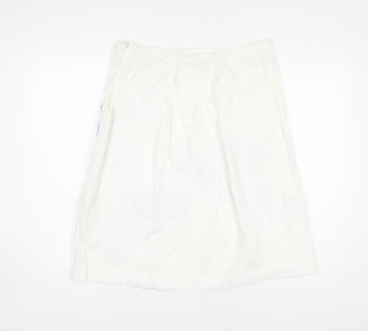 Monsoon Women’s White Beaded Skirt, Size 14