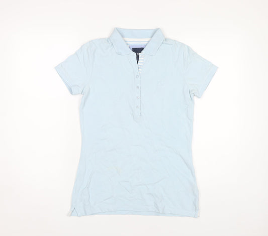 Crew Clothing Women’s Blue Cotton Polo Shirt Size 8