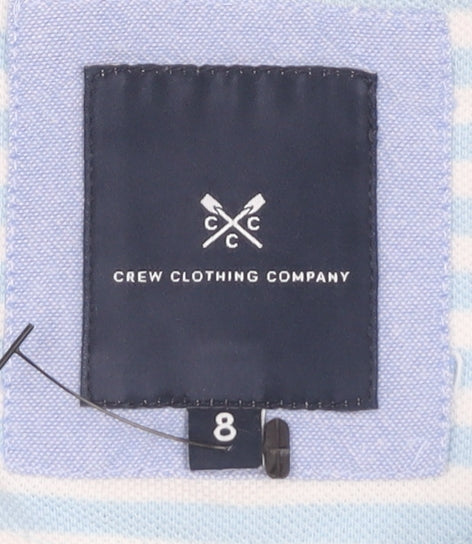Crew Clothing Women’s Blue Cotton Polo Shirt Size 8