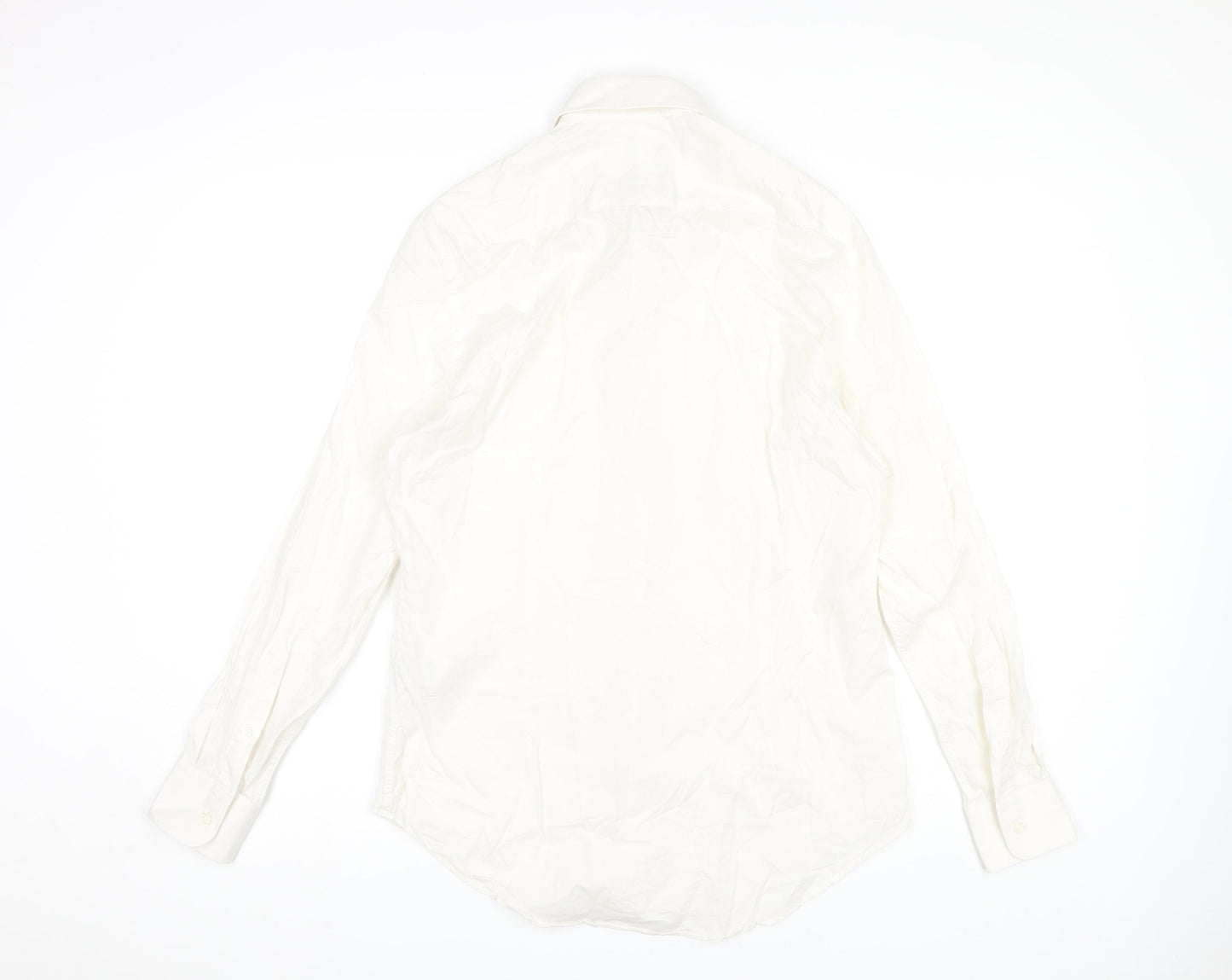 Moss Bros Men's Ivory Dress Shirt 15.5in Classic Fit