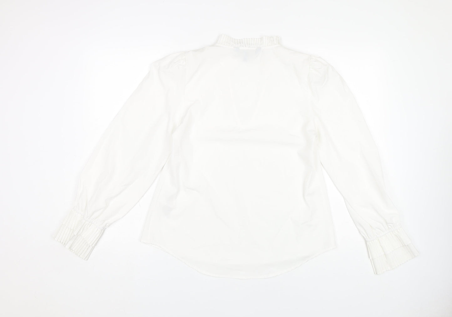 Lipsy Women's White Blouse Size 8 Long Sleeve