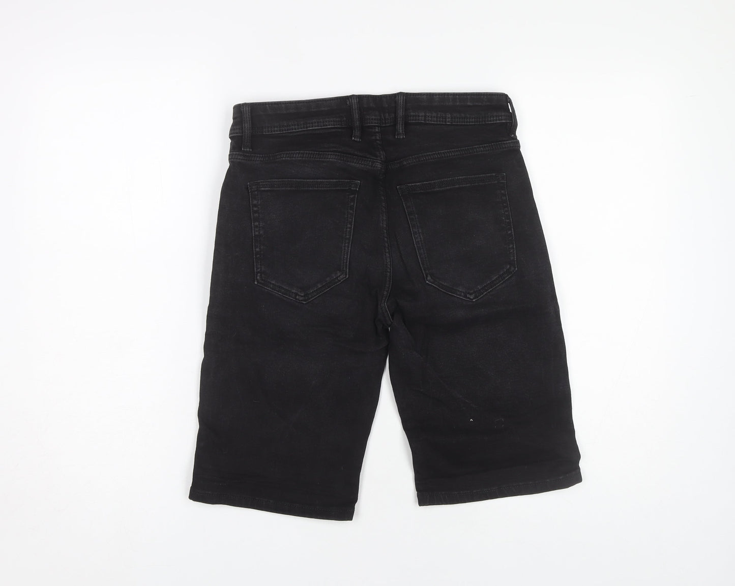River Island Men's Black Casual Denim Shorts Size 28