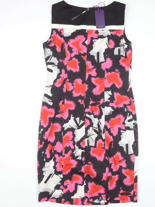 Laurèl Women's Multicoloured Floral Sheath Dress Size 14