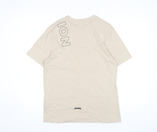 Religion Men’s Beige Crew Neck T-Shirt, Size L