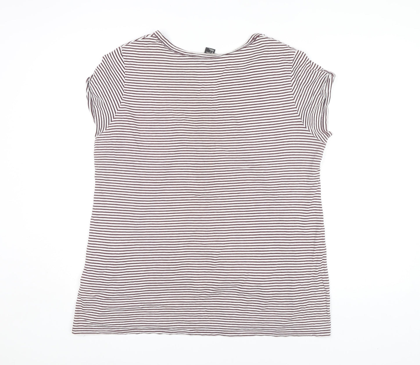 H&M Women's Striped Henley T-Shirt, Size 12, Maternity