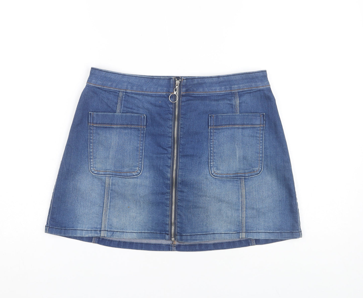 Hollister Women's Blue A-Line Denim Skirt, Size 6