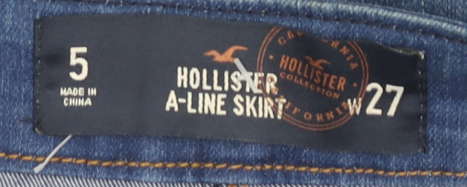 Hollister Women's Blue A-Line Denim Skirt, Size 6