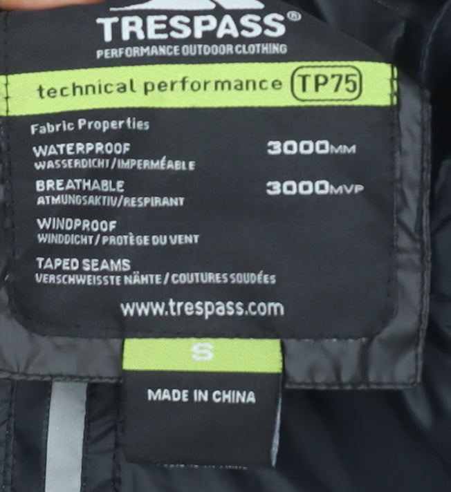Trespass Men's Black Rain Jacket S Waterproof