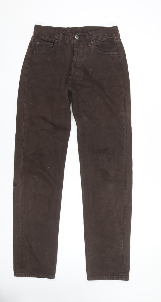 Levi's Men's Brown Jeans 29W 34L Denim 501