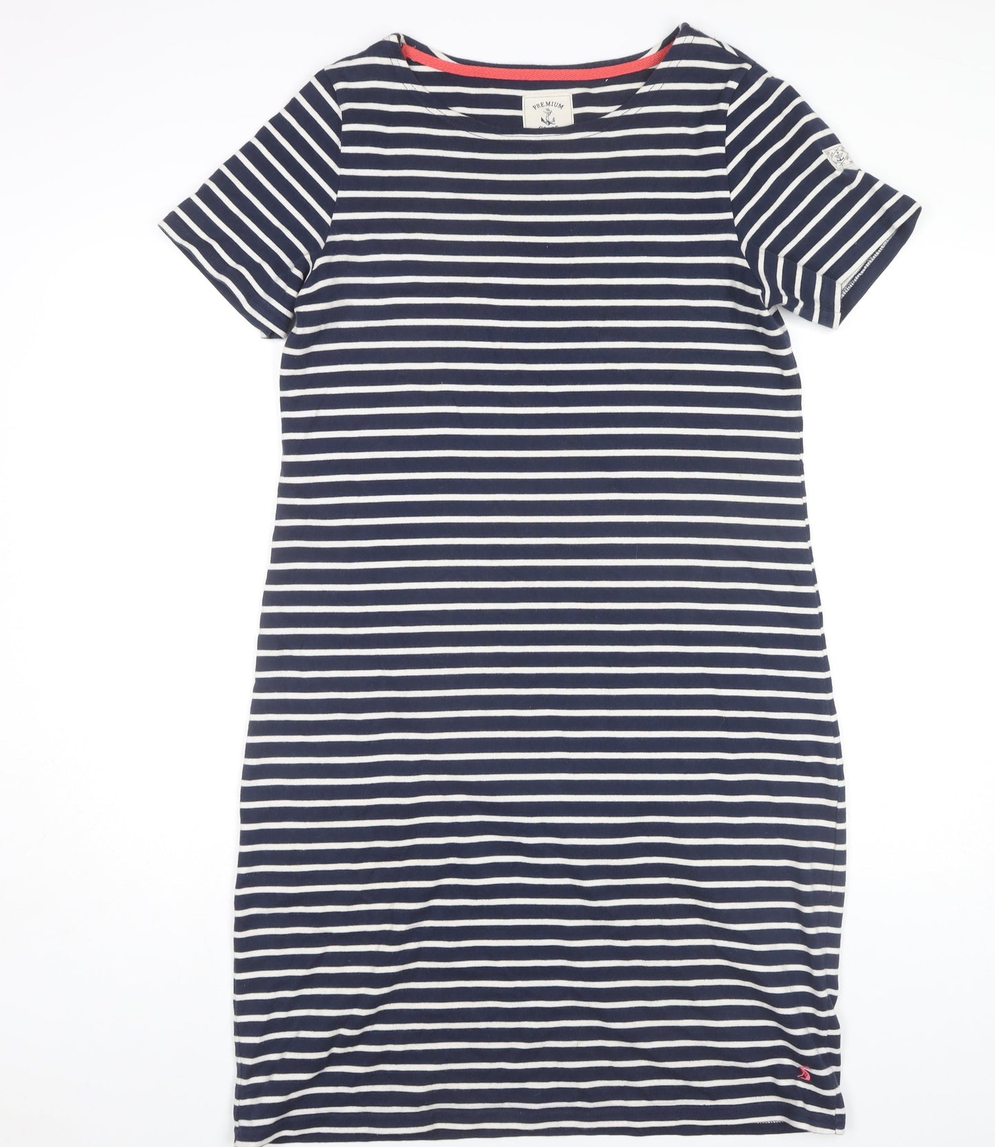 Joules Women's Blue Striped T-Shirt Dress Size 14