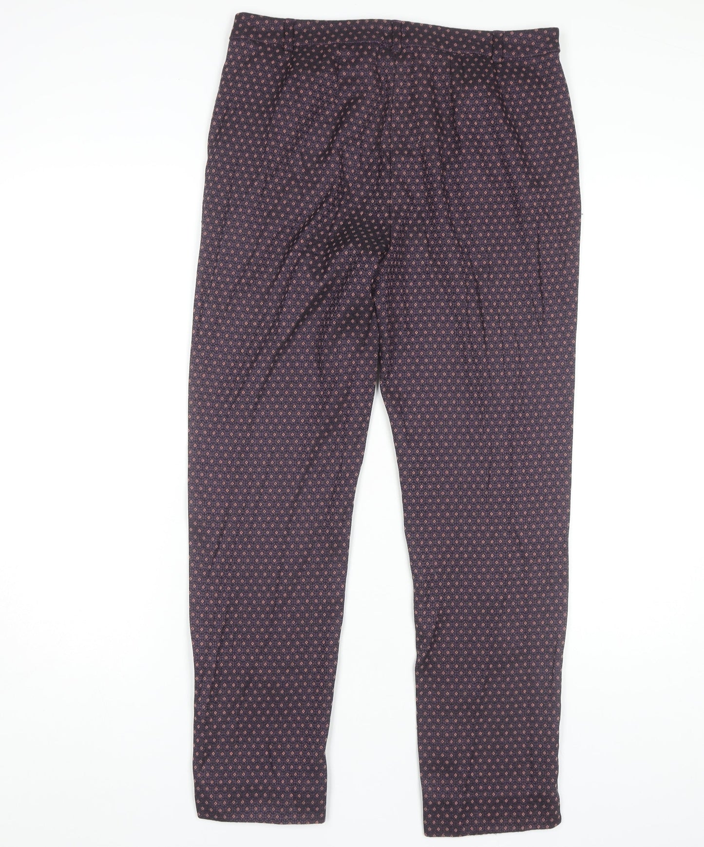 Marks & Spencer Geometric Trousers, Size 12, Multicoloured