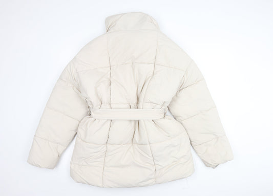 Go.G.G Women's Ivory Puffer Jacket XL Casual Style