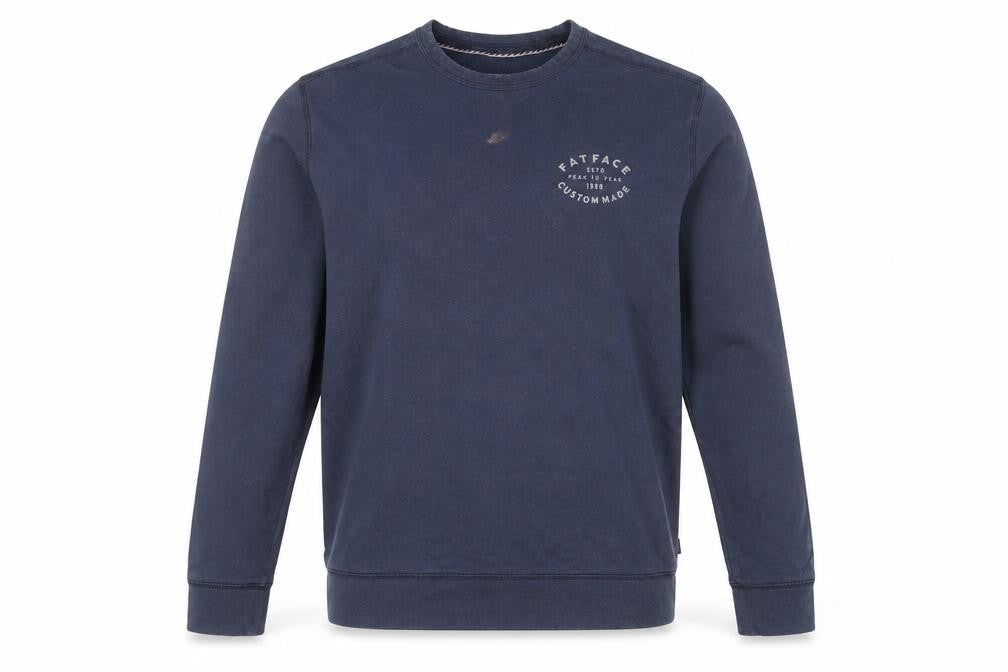 Mens UK M Regular FatFace Blue Pullover Sweatshirt