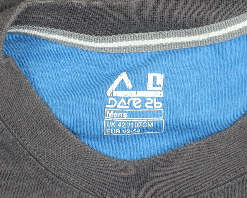 Dare 2b Men's Grey Graphic Sports T-Shirt Size L
