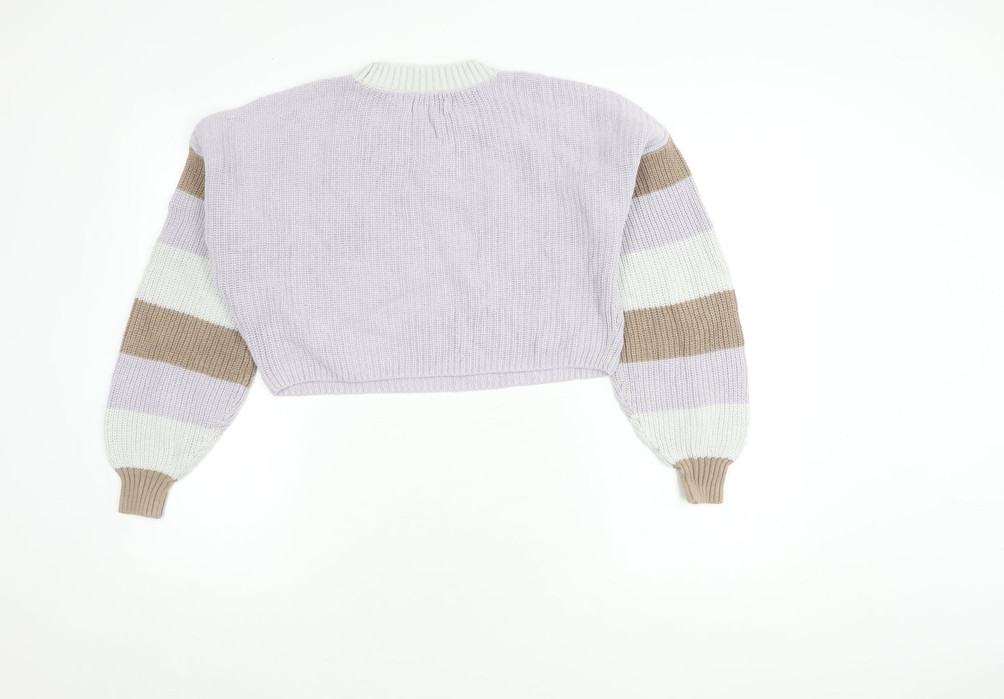 Hollister Women's Multicoloured Striped Pullover Jumper - Size S