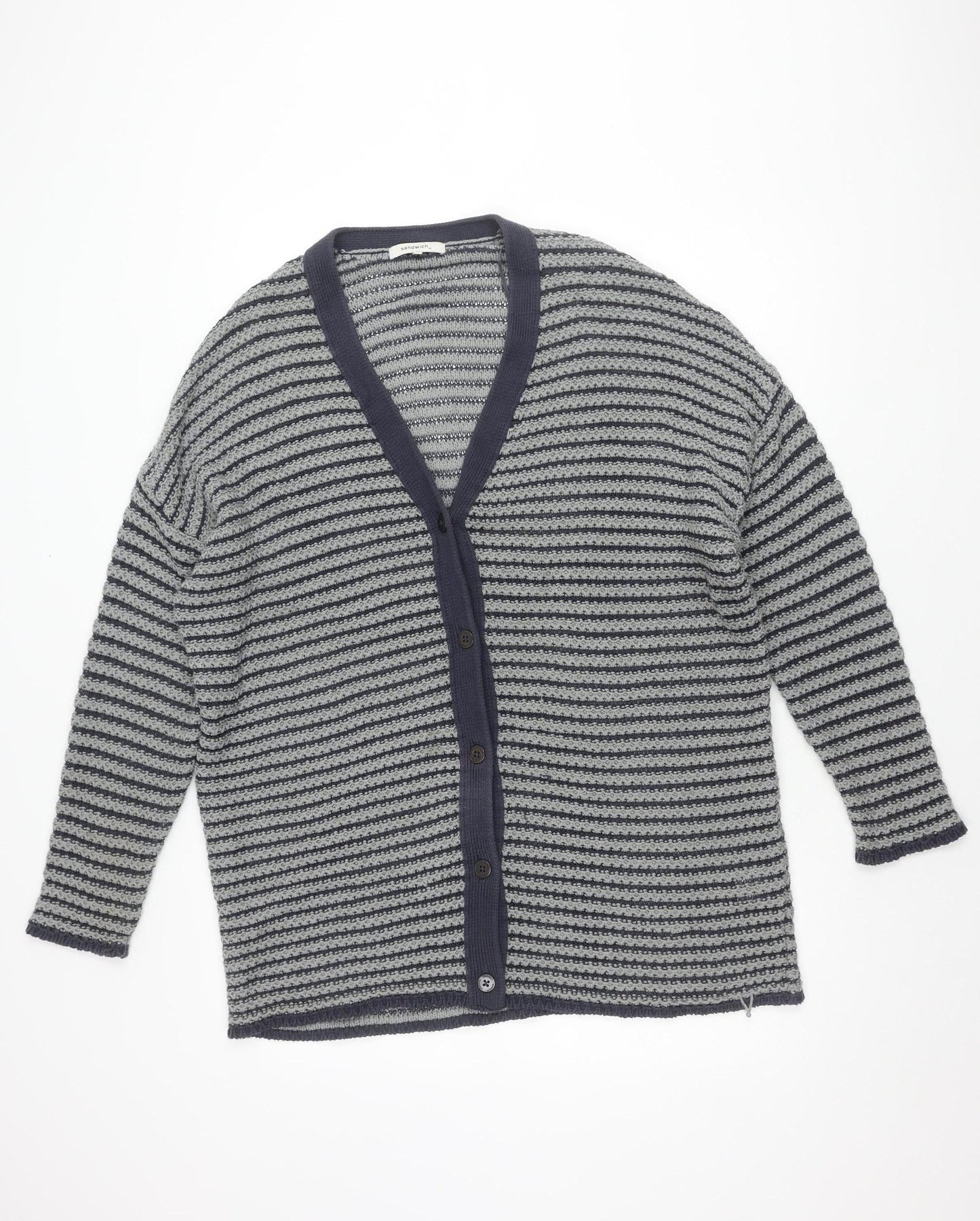 Sandwich Women's Blue Striped Cardigan XL