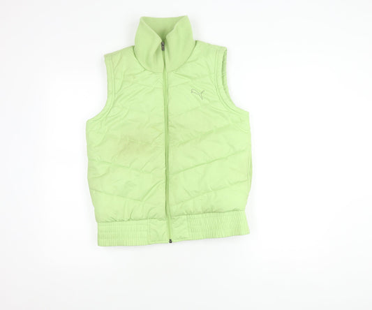 Puma Women's Green Polyester Waistcoat, Size 12