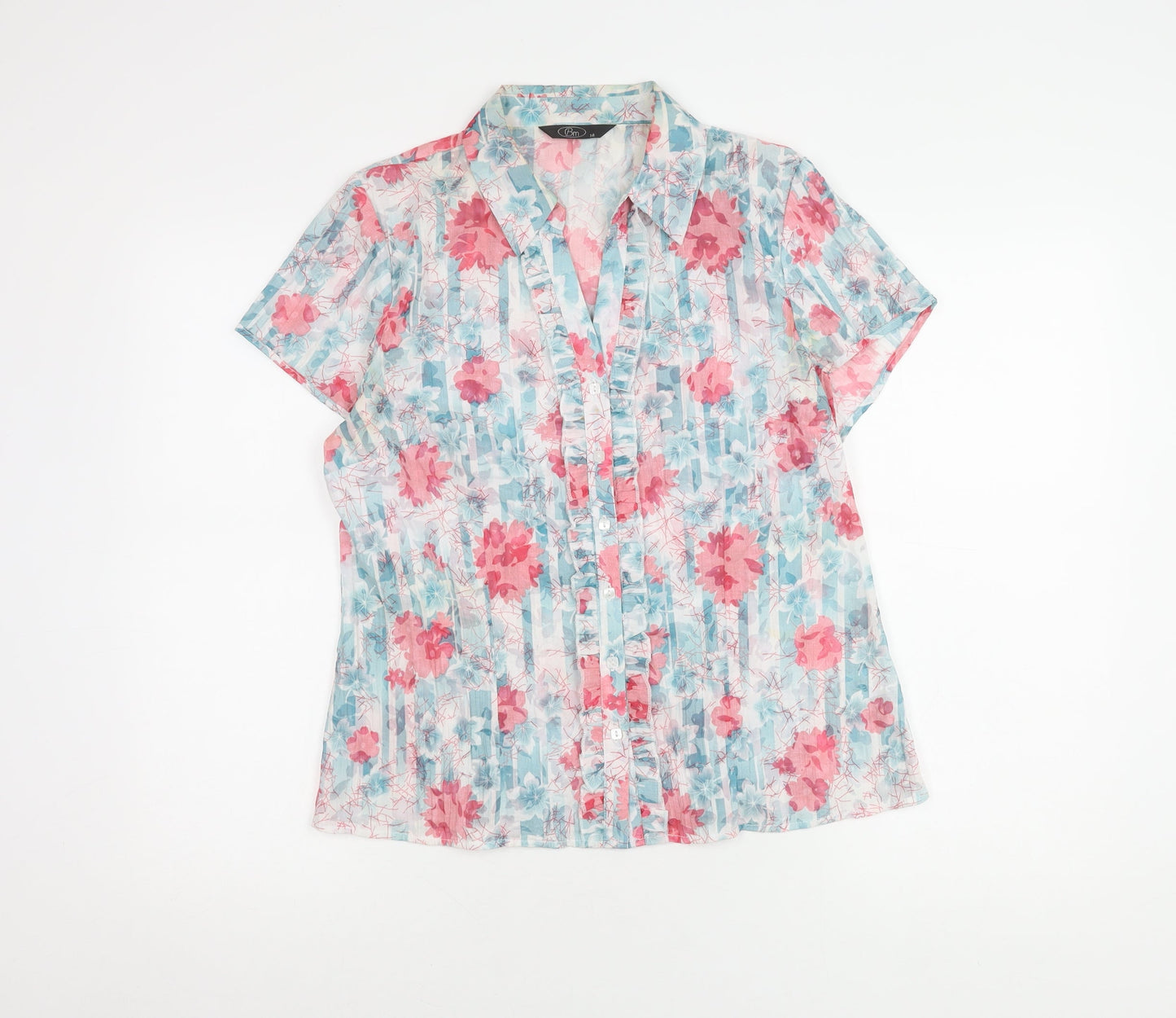 Bm Women's Floral Multicoloured Blouse Size 14