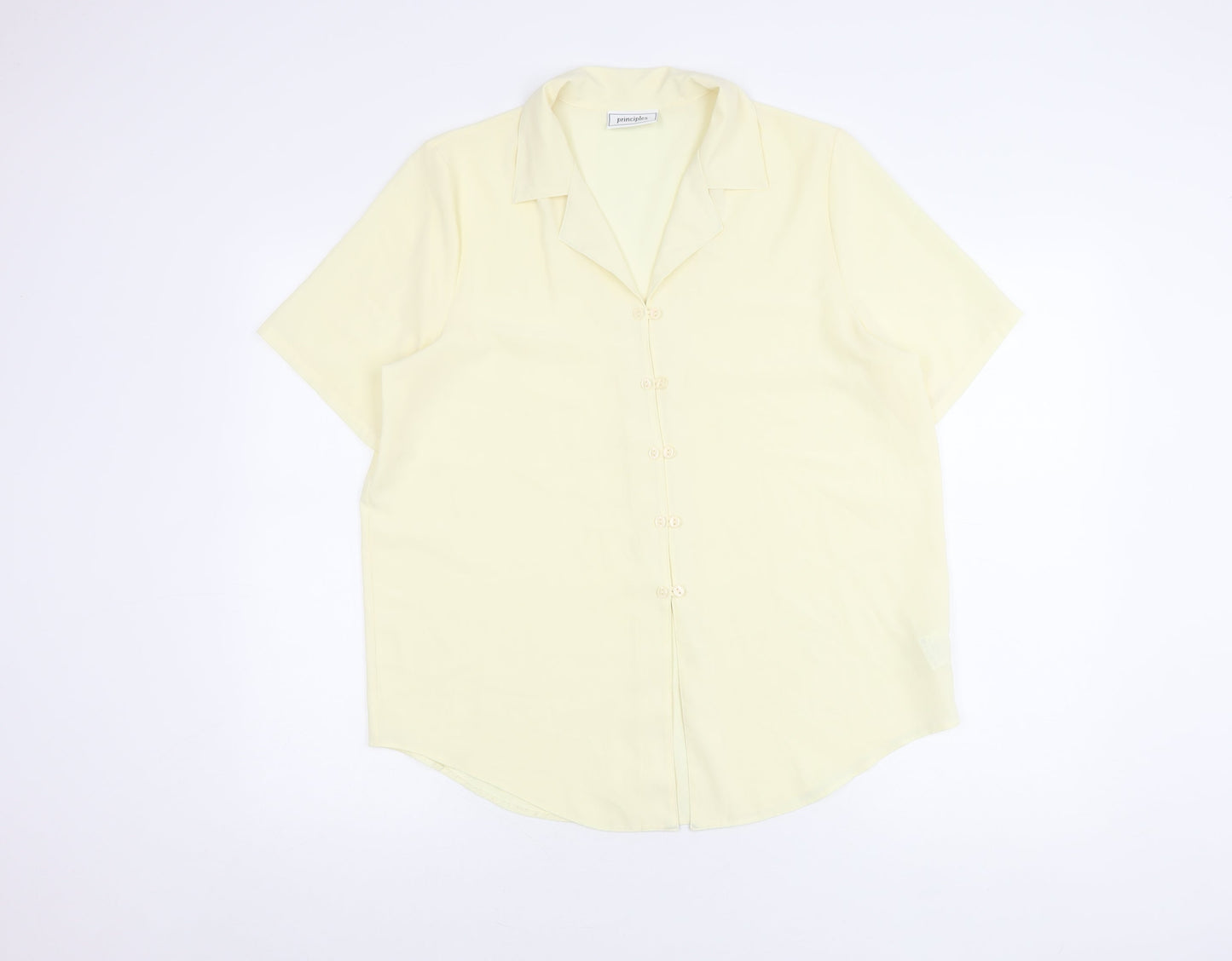 Principles Women's Ivory Button-Up Shirt, Size 14, Casual