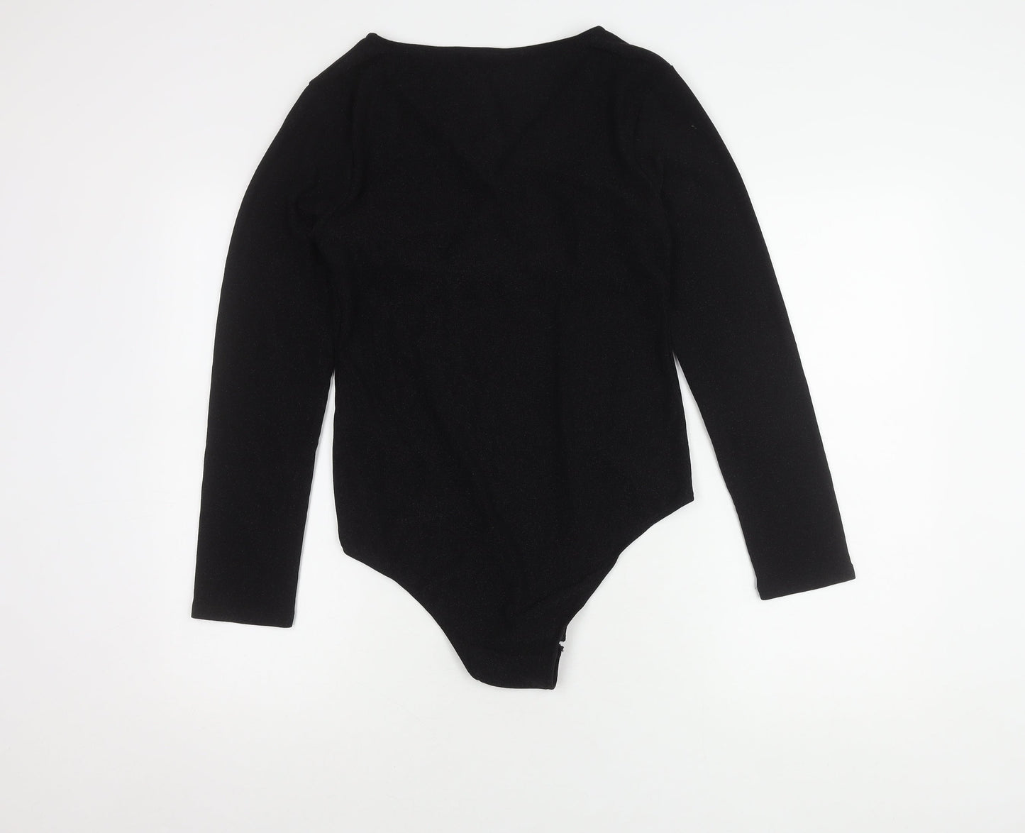 Kiabi Women's Black Wrap Bodysuit Size M